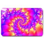 Colorful Psychedelic Spiral Fractal Large Doormat