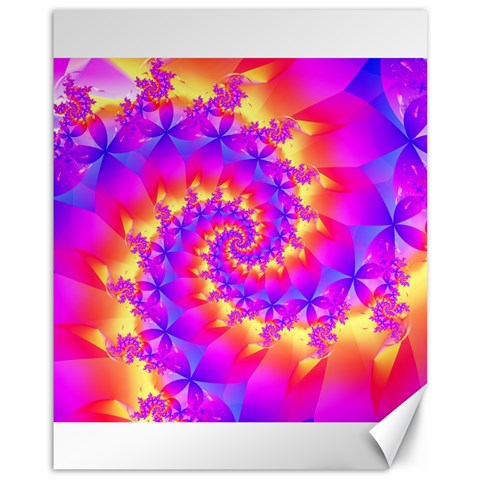 Colorful Psychedelic Spiral Fractal Canvas 11  x 14  from ArtsNow.com 10.95 x13.48  Canvas - 1