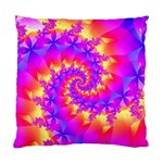 Colorful Psychedelic Spiral Fractal Standard Cushion Case (One Side)