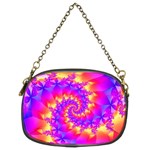 Colorful Psychedelic Spiral Fractal Chain Purse (Two Sides)