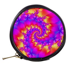 Colorful Psychedelic Spiral Fractal Mini Makeup Bag from ArtsNow.com Back