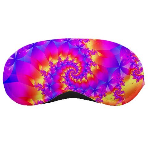 Colorful Psychedelic Spiral Fractal Sleeping Mask from ArtsNow.com Front