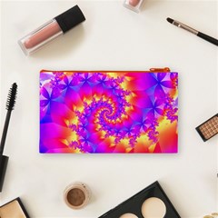 Colorful Psychedelic Spiral Fractal Cosmetic Bag (Small) from ArtsNow.com Back