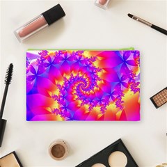 Colorful Psychedelic Spiral Fractal Cosmetic Bag (Medium) from ArtsNow.com Back