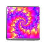 Colorful Psychedelic Spiral Fractal Memory Card Reader (Square)