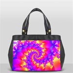 Colorful Psychedelic Spiral Fractal Oversize Office Handbag