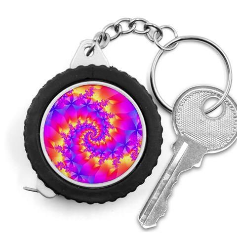 Colorful Psychedelic Spiral Fractal Measuring Tape from ArtsNow.com Front