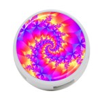 Colorful Psychedelic Spiral Fractal 4-Port USB Hub (One Side)