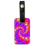 Colorful Psychedelic Spiral Fractal Luggage Tag (one side)