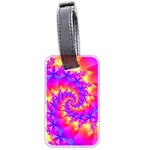 Colorful Psychedelic Spiral Fractal Luggage Tag (two sides)