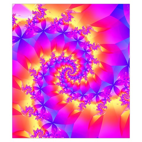 Colorful Psychedelic Spiral Fractal Drawstring Pouch (Small) from ArtsNow.com Front