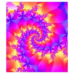 Colorful Psychedelic Spiral Fractal Drawstring Pouch (Small) from ArtsNow.com Front