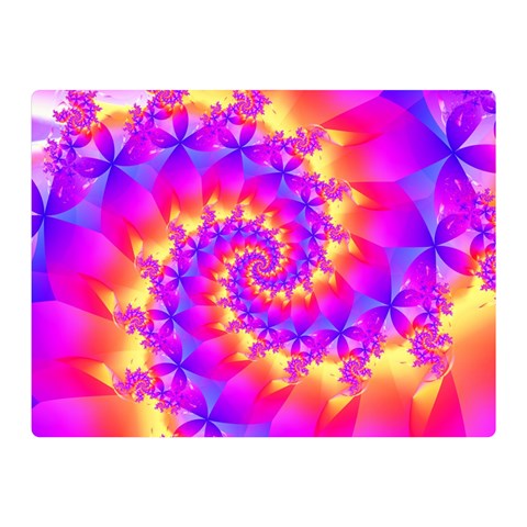 Colorful Psychedelic Spiral Fractal Double Sided Flano Blanket (Mini) from ArtsNow.com 35 x27  Blanket Front