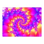 Colorful Psychedelic Spiral Fractal Double Sided Flano Blanket (Mini)