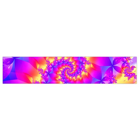 Colorful Psychedelic Spiral Fractal Flano Scarf (Small) from ArtsNow.com Back