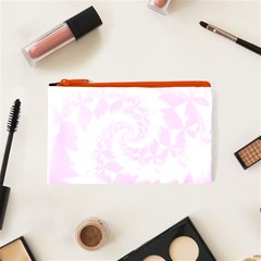 Colorful Psychedelic Spiral Fractal Cosmetic Bag (XS) from ArtsNow.com Front