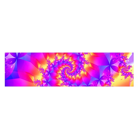 Colorful Psychedelic Spiral Fractal Satin Scarf (Oblong) from ArtsNow.com Front