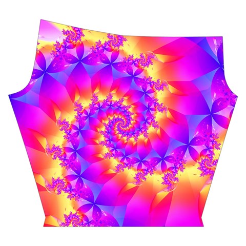 Colorful Psychedelic Spiral Fractal Yoga Cropped Leggings from ArtsNow.com Right