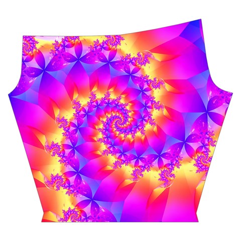 Colorful Psychedelic Spiral Fractal Yoga Cropped Leggings from ArtsNow.com Left