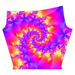 Colorful Psychedelic Spiral Fractal Yoga Cropped Leggings from ArtsNow.com Left