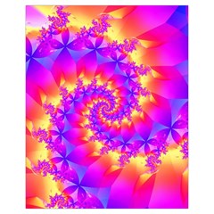 Colorful Psychedelic Spiral Fractal Drawstring Pouch (XL) from ArtsNow.com Front