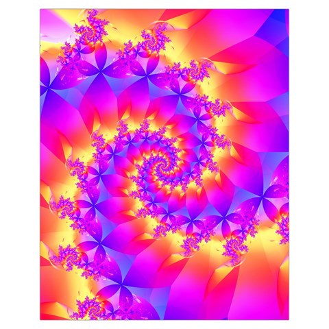 Colorful Psychedelic Spiral Fractal Drawstring Pouch (XL) from ArtsNow.com Back