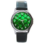 Fish Scales Round Metal Watch