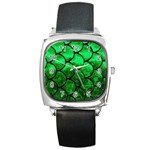 Fish Scales Square Metal Watch