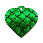 Fish Scales Dog Tag Heart (One Side)