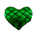 Fish Scales Standard 16  Premium Heart Shape Cushion 