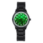 Fish Scales Stainless Steel Round Watch