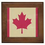 grunge canadian flag  Framed Tile