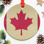 grunge canadian flag  Ornament (Round)