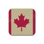 grunge canadian flag  Rubber Coaster (Square)