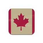 grunge canadian flag  Rubber Square Coaster (4 pack)