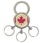 grunge canadian flag  3-Ring Key Chain