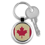 grunge canadian flag  Key Chain (Round)