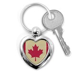 grunge canadian flag  Key Chain (Heart)