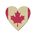 grunge canadian flag  Magnet (Heart)