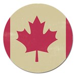 grunge canadian flag  Magnet 5  (Round)