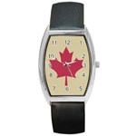 grunge canadian flag  Barrel Style Metal Watch