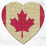 grunge canadian flag  Jigsaw Puzzle (Heart)