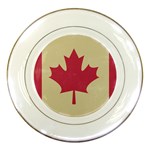 grunge canadian flag  Porcelain Plate