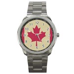 grunge canadian flag  Sport Metal Watch