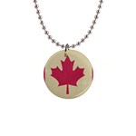 grunge canadian flag  1  Button Necklace