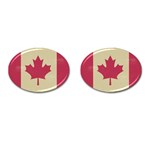 grunge canadian flag  Cufflinks (Oval)