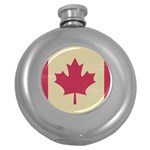 grunge canadian flag  Hip Flask (5 oz)