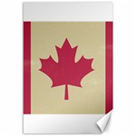 grunge canadian flag  Canvas 12  x 18 