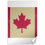 grunge canadian flag  Canvas 24  x 36 