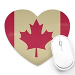 grunge canadian flag  Heart Mousepad